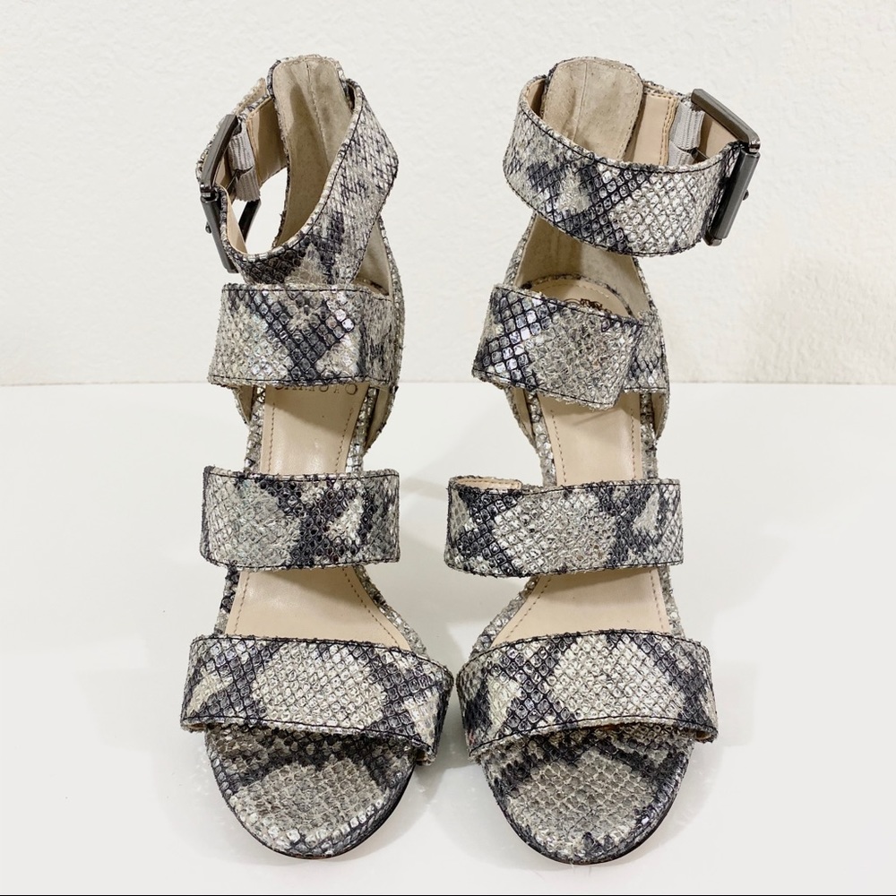 Vince Camuto Rittel Snake-Embossed leather heels sz 6.5 - Picture 5 of 10